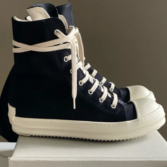 値下げ可能 Rickowens drkshdw sneakers 43 Rick Owens DRKSHDW Black Rivet Sneakers Rick Owens Drkshdw